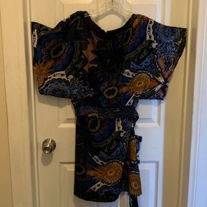 Multicolored Kimono mini dress by BCBG/MAXAZRIA